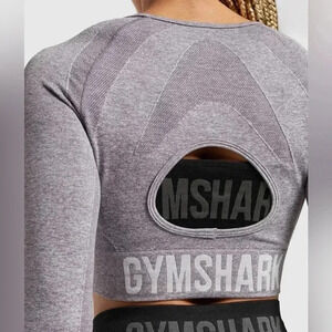Gymshark Flex  casual yoga seamless cutout shapely athletic long sleeve top S